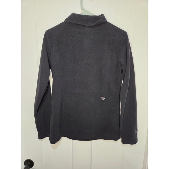 Mountain Hardwear Womens Black Fleece Quarter Zip Pullover Mock Neck Jacket M - Picture 4 of 4